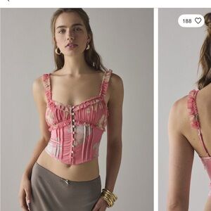 Urban Outfitters Pink Floral Tank Top